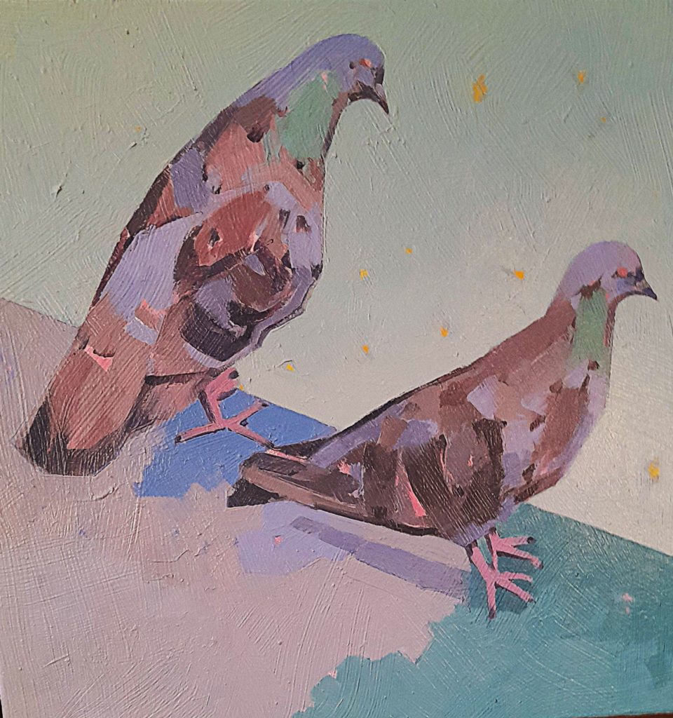 deux pigeons 2 50x50